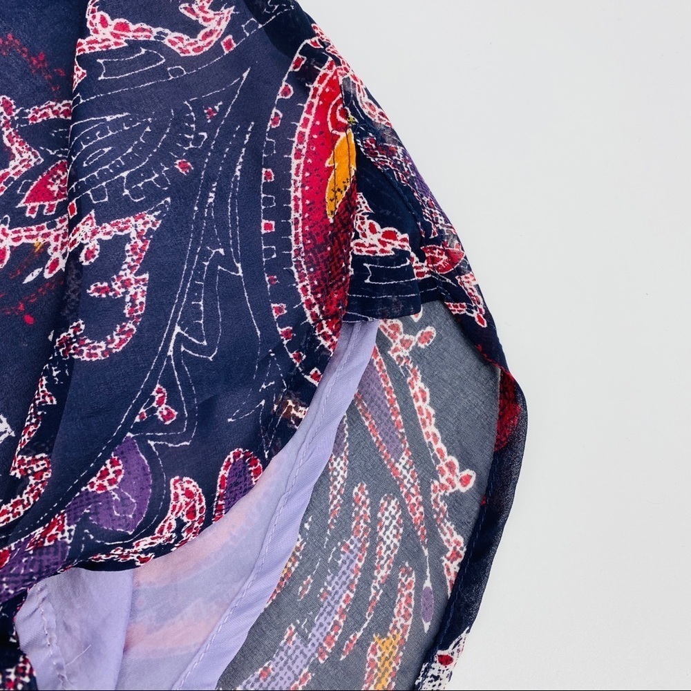 Free People Falling For Georgette Paisley Midi Dress S - Picture 10 of 16